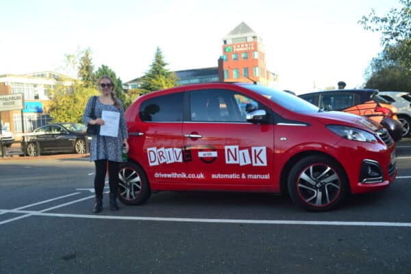 Driving Lessons Crouch End. Laura passed with Drive with Nik.