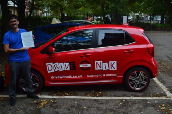 Driving Lessons Bounds Green. Nima passed 1st time.