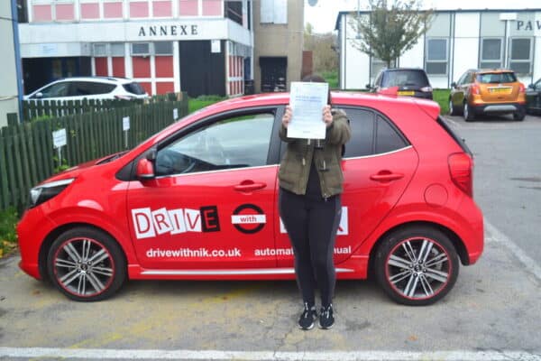 Driving Lessons Bounds Green. Morgane just passed.