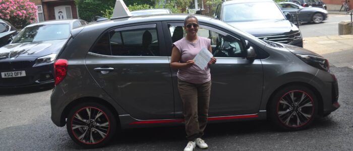 Driving Lessons Palmers Green. Zainab passed her driving test at the first attempt with drive with nik.