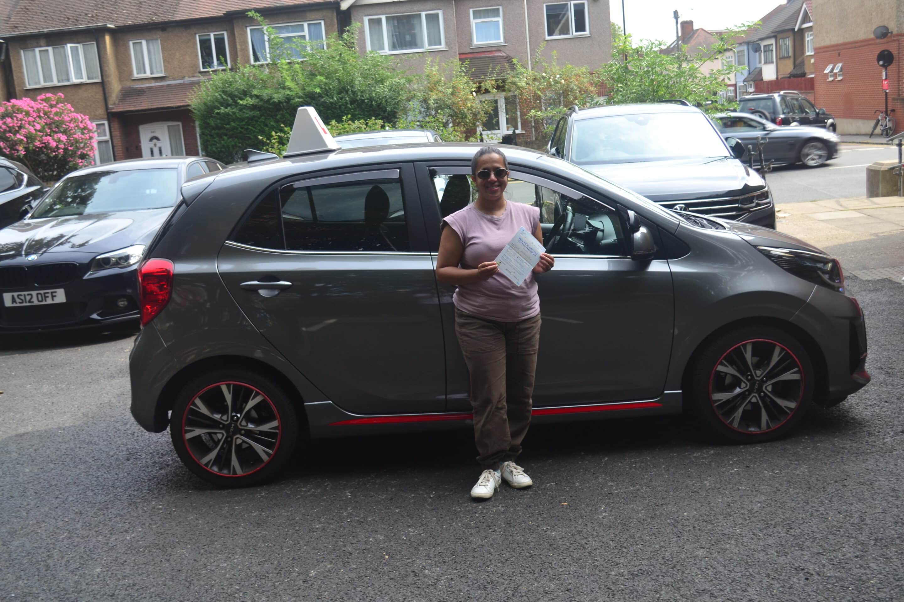 Driving Lessons Palmers Green. Zainab passed her driving test at the first attempt with drive with nik.