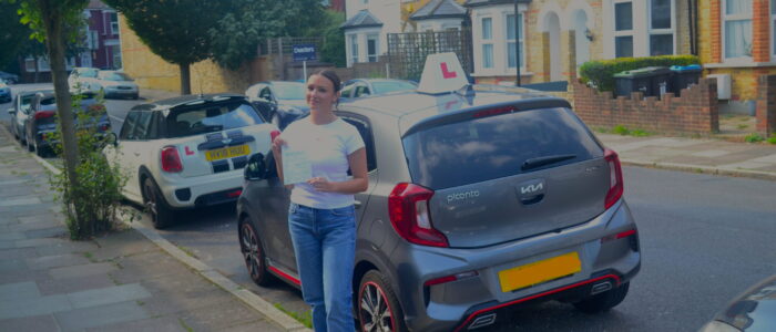 Driving Lessons Bounds Green. Claudia passed her driving test first time with Drive with Nik.