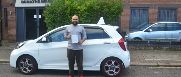 Driving Lessons Palmers Green. Feroze passed his driving test first time with drive with nik.