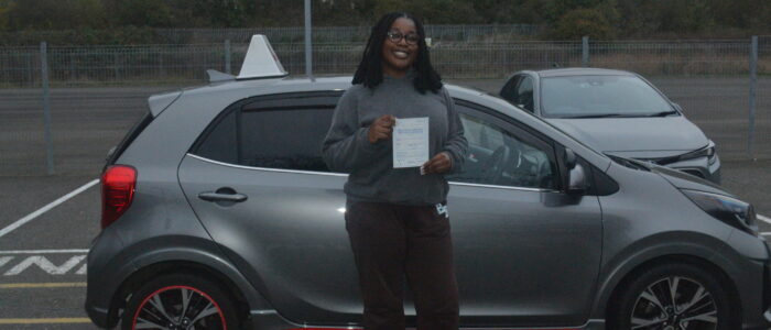 Driving Lessons Enfield. Zoe passed her driving test first time with drive with nik.